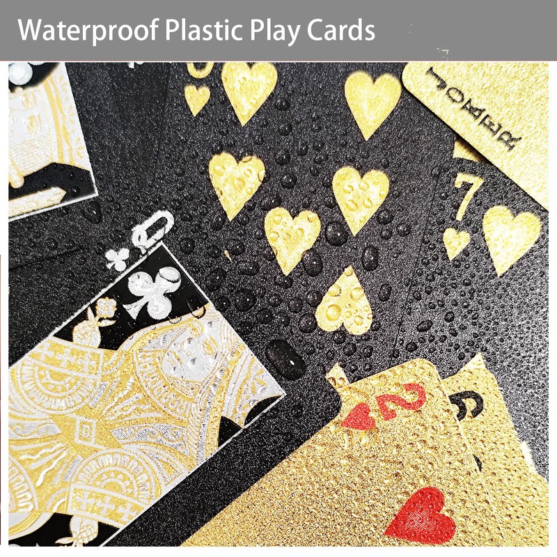 Tbecor 2 Pack Waterproof Playing Cards, Deck of Cards, Plastic