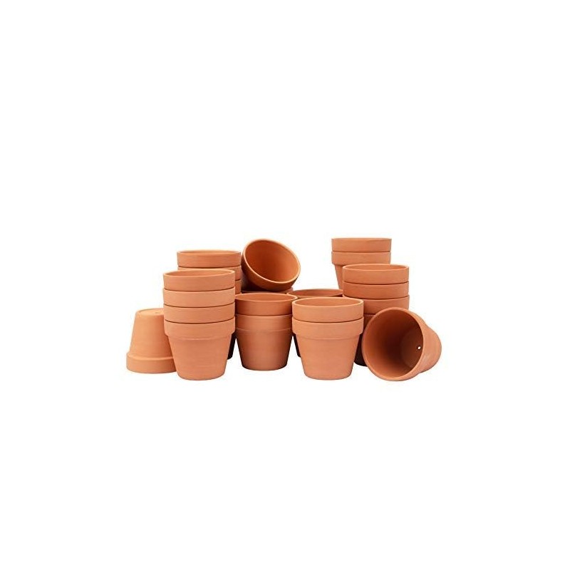 BLQH [26 Pack] 4" Terracotta Planter Pots with Drainage Hole