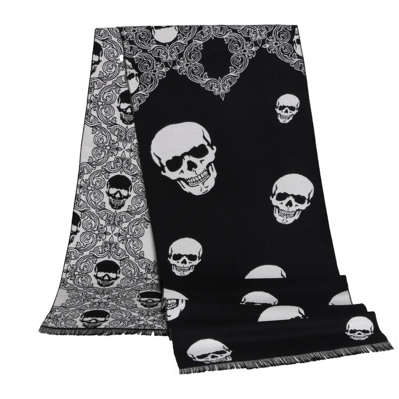 Landisun Women Scarf Men Scarf Skull Shawl Unisex Soft Long