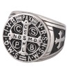 St Benedict Exorcism Stainless Steel Ring Demon Protection Ghost Hunter,10