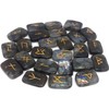 Arts of India Labradorite Gemstone Rune Stones with Elder Futhark