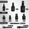10Pcs Swivel Socket Set High Carbon Steel Impact Socket Adapter
