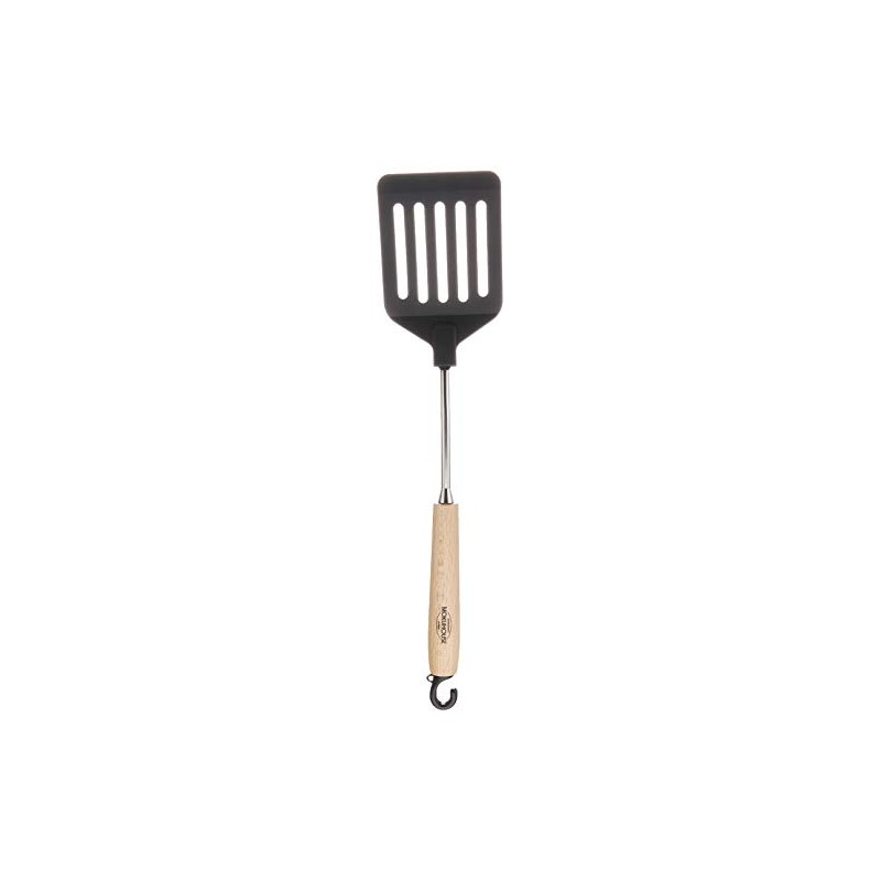 Suncraft BM-210 Turner Spatula, Nylon, Made in Japan, Natural Wood