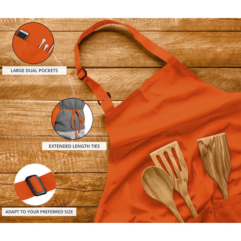 Utopia Kitchen 10 Pack Bib Apron, Unisex Adjustable Aprons with