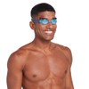 Zoggs Unisex Adult Racer Titanium Swimming Goggles, Blue/Light Blue/Mirrored Clear