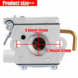 SOAJEE BL100 BL150 BL250 BL410 Carburetor Compatible with Bolens String Trimmer Tiller Cultivator White Outdoor WH25CS WH80BC Murray MS2550SE MS2560SE 791-182062 791-182535 791-182875 753-04333 04408