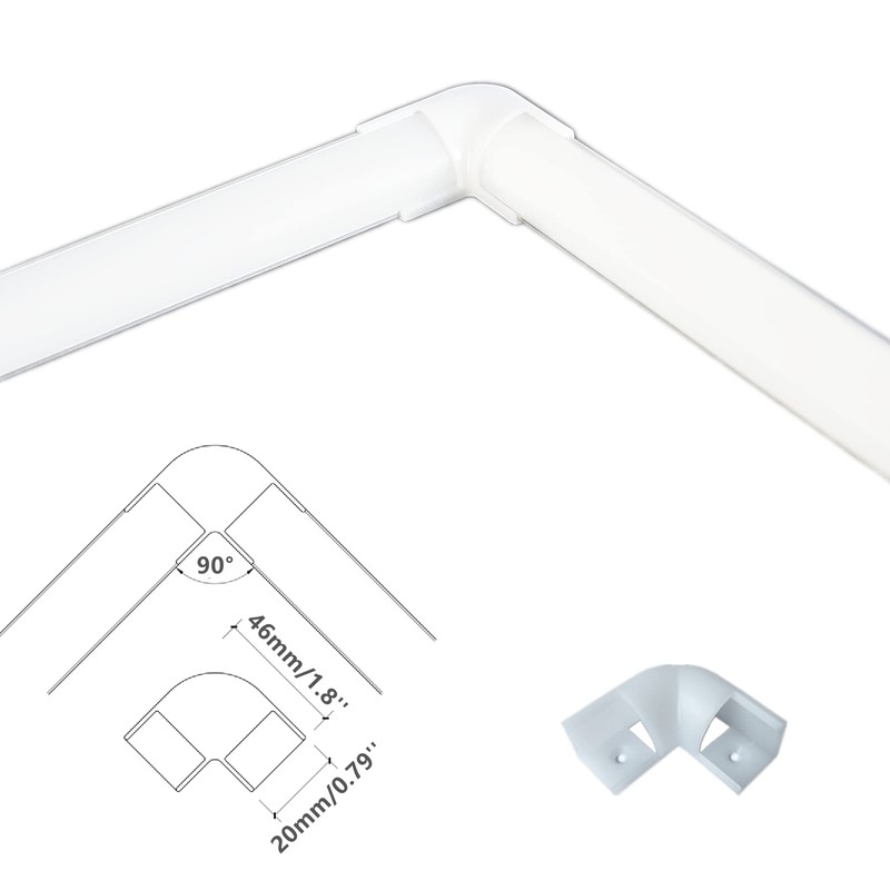 THMOOTHER 10-Pack 3.3FT 1Meter V Shape LED Strip Aluminum Channel