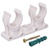 SKIR'CO Pack of 50 Double Pipe Clamps, Plastic Clamps for