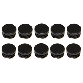 Tapa de extremo de tapón de plástico de tubo redondo de 1 pulgada, cubierta de tubo de diámetro exterior de 1 pulgada, inserto de plástico resistente, deslizamiento de silla duradero (10)