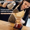 BYKITCHEN Pre-folded Pour Over Coffee Filter, Set of 100, Natural