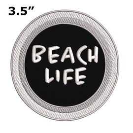 Beach Life Saying Expression Embroidered DIY Iron or Sew-on Decorative Patch Badge Appliques ~ Explore Ocean Salt Life Adventure Series