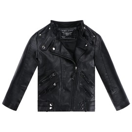 Tumaron Kid Girl Pu Leather Jacket Motorcycle Coat For 4 5 Year Boy Spring Biker Clothes