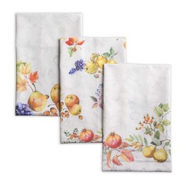 Maison d'Hermine Fruit d'hiver 100% Cotton Set of 3 Kitchen Towels 20 Inch by 27.5 Inch. Perfect for Thanksgiving and Christmas