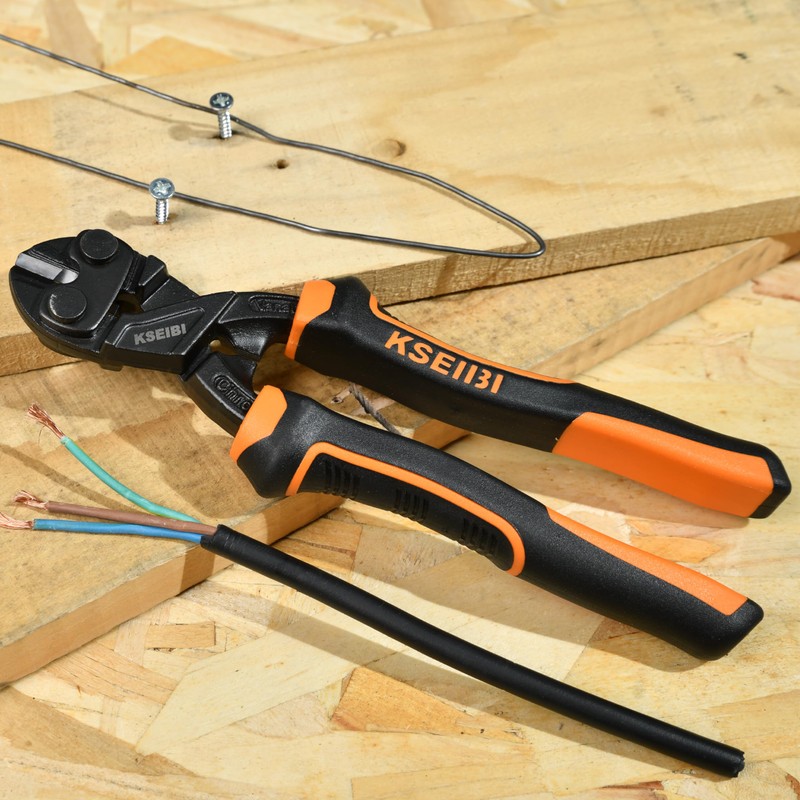 KSEIBI 8-Inch Mini Bolt Cutters Heavy Duty - Compact Bolt