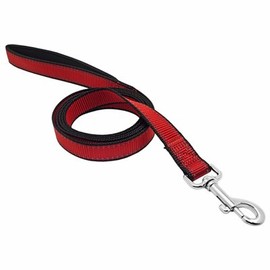 Pet Expert PE224005 Nylon Reflective Dog Leash, Black/Red, 1-in. x 6-Ft. - Quantity 3