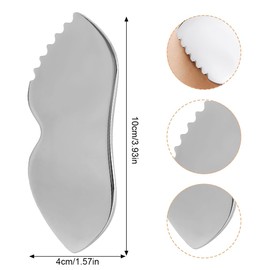 COYUN Gua Sha Edelstahl, Gua Sha Stein Gesichtswerkzeug, Guasha Scraping Massage Tool, Metall Lymphdrainage Massageschaber für Gesicht, Augen, Hals, Körper