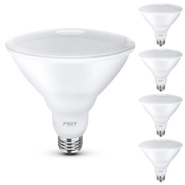 Feit Electric LED PAR38 Bulbs, 75W Equivalent, Non Dimmable, 3000k Bright White, 750 Lumens, 10 Year Lifetime, E26 Base, PAR38 Flood Lights, CRI 90, Damp Rated, 4 Pack, PAR38/930CA10K/MP/4