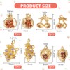 BENECREAT 8Pcs 4 Styles Real 18K Gold Plated Micro Pave