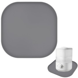 Silicone Humidifiers Drip Tray for LEVOIT, Dreo, ASAKUKI, Homvana Humidifiers, 10''x10'' Non-Slip & Leak-Proof Silicone Mat, Prevent Water Leakage and Protect Floor Surface (Grey)