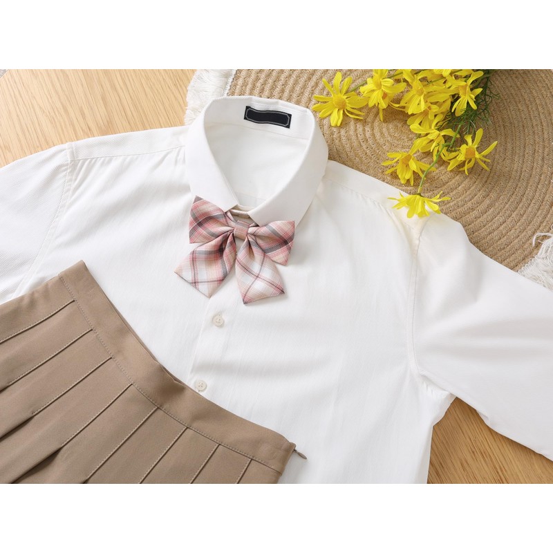 [Elerevyo] Plaid Uniform Pre-tied Knot Cute Colorful Bow Tie for