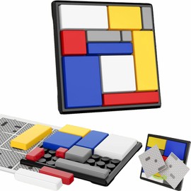 AUTAKI 3D Puzzle, Brain Training, Color Blocks, Permanently Playing Puzzle, 80 Questions, Educational Toy, Elementary School Students, Table Games, Smooth, Colorful, 6 Years Old and Over 6 Years Old