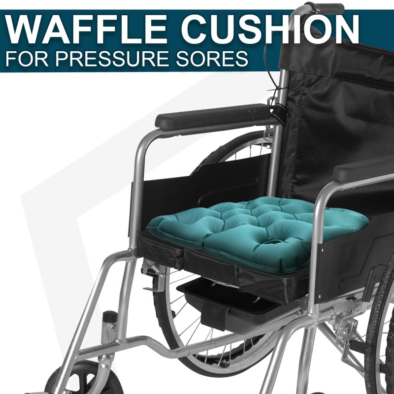 Waffle Cushions for Pressure Relief, Inflatable Seat Cushion for Prolonged