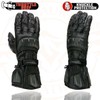Milwaukee Leather SH717 Men's Black Leather Racing Gauntlet Gloves w/Knuckle