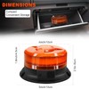 Rechargeable Beacon Lights,Wireless Strobe Light with Remote Control,Amber Magnetic Emergency