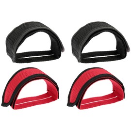 Pack of 4 Pedal Straps Bicycle, Pedal Toe Strap for Bicycles, Band for Fixed Gear Bike, Toe Clips Strap, Non-Slip Pedal Toe Clip Strap Fits the Velo/Mountain Bike/VTC/BMX/Bicycle