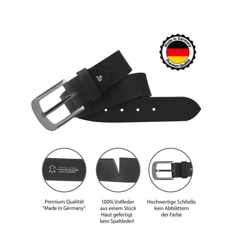 Cartvelli Men's Leather Belt Made in Germany with Gift Box