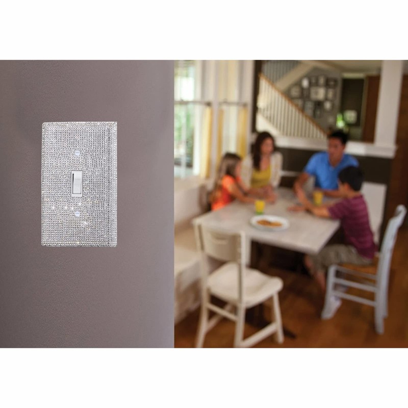 Gaocai Shiny Silver Rhinestones Wall Plates Light Switch Cover Plate
