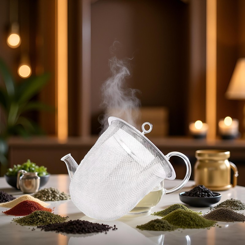Infusore da tè riutilizzabile in acciaio inox da 6 cm,