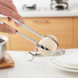 ARFUKA Egg Tong Multipurpose Small Tongs Salad Tongs Kitchen Tongs Stainless Steel Mini Tong Serving Tongs Appetizer Tongs Food Tong 7.28Inch Silver