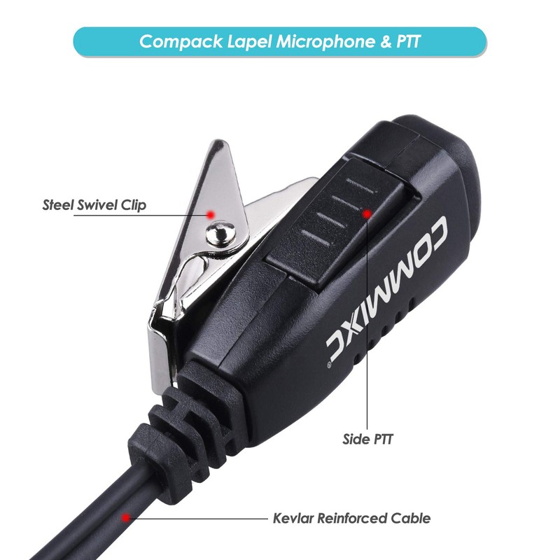 COMMIXC Walkie Talkie Earpiece, 2.5mm/3.5mm 2-Pin Covert Air Acoustic Tube