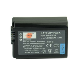 DSTE® NP-FW50 Battery Compatible with Sony Alpha 7, 7R, 7R II, 7S, a7R, a7S, a7R II, a5000, a5100, a6000, a6300, NEX-7, SLT-A37, DSC-RX10, DSC-RX10 II, DSC-RX10 III