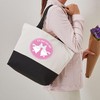CafePress Pink Bridesmaid Wedding Bells Canvas Tote Top Zipper Closure