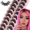 False Eyelashes Dramatic Faux Mink Lashes Wispy Fluffy 19MM Curly