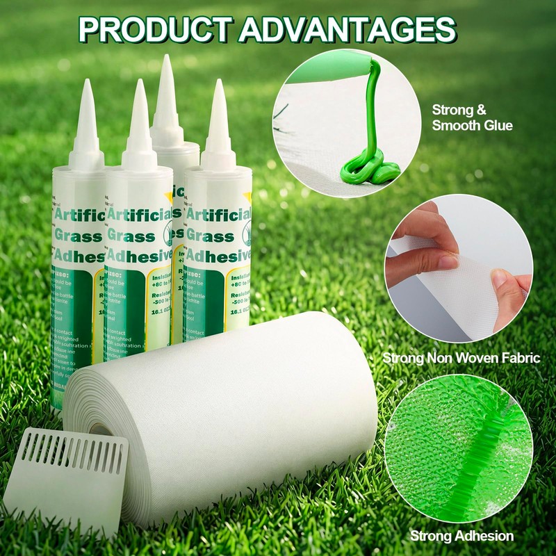 4 Packs Turf Glue for Artificial Grass, 131 FT x