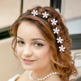 10 Pcs Daisy Metal Claw Clips – Adorable Mini Hair Clips for Women and Girls, Featuring a Charming Flower Design and Non-Slip Bangs Accessories Suitable for All Hair Types