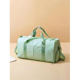 Unisex Minimalist 2024 Trendy Duffel Bag for Summer Travel Use, Fall Adjustable Large Capacity Zip Travel Bag, Multifunction Carry on Gym Bag for Spring Travel & Gym Use - Color: Green, Size: Please Refer To The Pictures for Dimensions