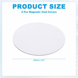 MECCANIXITY 2 Pcs Magnetic Vent Covers, Dia.6.5" Round Air Vent Covers Standard Air Register Cap for Wall Floor Ceiling HVAC Fireplace Furnace, Black and White