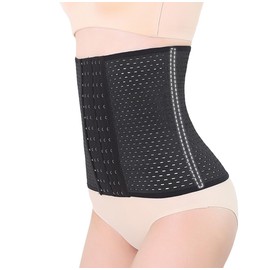 SUJAYU Waist Trainer for Women Lower Belly Fat, Adjustable Lower Belly Tummy Control Shapewear Corset Shapewear for Women, Breathable Belly Band Postpartum Belly Wrap (Black, XX-Large)