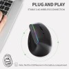 Delux Mouse Vertical Ergonómico Inalámbrico 2.4g Con 1600dpi