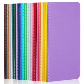 AOOSU Notebooks A6 Lined, Pack of 24 Colours Notebook, Small Notebook with Soft Cover (30 Sheets), Journal Diary, Portable Notepad for School, Office, Travel, Back to School Gift (14 x 9 cm)