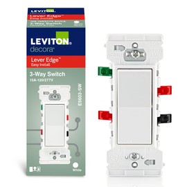 Leviton Lever Edge 15 Amp 3-Way Rocker Switch, E5603-SW, White