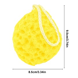FUIPVGI 6 Pack Body Bath Sponge Shower Sponges for Cleaning Exfoliating Body Sponge, Premium Soft Delicate Bath Sponge for Adults Kids Daily Care Bathroom Supplies (Green, Orange, Yellow)