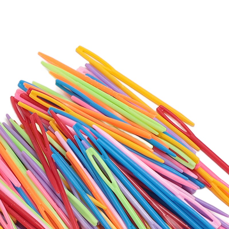 1000PCS Large Eye Plastic Sewing Needles Yarn Needles Weaving Needles