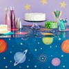 BLUE PANDA 3 Pack Plastic Outer Space Tablecloths, Disposable Planets