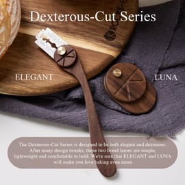 ROCKSHEAT Bread Lame Set with Blade Cover, Two Scoring Knifes with 5 Feather Blades, Dough Scoring Tool for Bread Baking, Sourdough Scoring Tool Dexterous-Cut Series Lame Bread Tool (LUNA & ELEGANT)