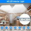 Linkstyle 4PCS 12V LED Interior Light Bar, 192LEDs LED Light